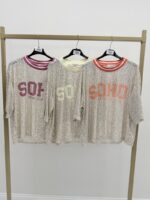 T-Shirt Sequins Soho Effet Brillant – Image 2
