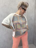 T-Shirt Maille Fluide À Imprimé Graphique Ethnique Grande Taille – Image 2