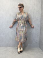 Robe Bohème Graphique À Taille Ajustable Grande Taille