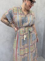 Robe Bohème Graphique À Taille Ajustable Grande Taille – Image 2