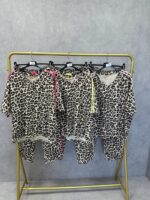 Ensemble Léopard Sport Chic Grande Taille À Bandes Contrastées – Image 2