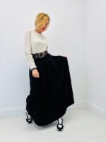 Robe Longue Trompe L’Œil Élégance Bicolore