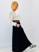 Robe Longue Trompe L’Œil Élégance Bicolore – Image 2