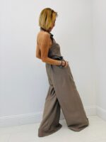 Combinaison Dos Nu Élégance Fluide À Col Chemise – Image 2