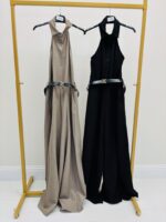 Combinaison Dos Nu Élégance Fluide À Col Chemise – Image 3