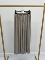 Pantalon Fluide Plissé Grande Taille Taille Élastiquée – Image 7