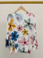 Pull Maille Fluide À Col V Imprimé Floral Pastel Lumineux – Image 4
