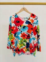 Pull Maille Fluide À Imprimé Floral Multicolore Éclatant – Image 4