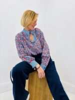 Blouse Liberty En Coton Col Contrasté Raffiné – Image 3