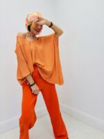 Pull Oversize À Fil Lurex Et Manches 3/4 – Image 3