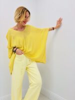 Pull Oversize À Fil Lurex Et Manches 3/4