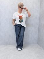 T-Shirt Imprimé "Dogue" Esprit Mode – Grande Taille