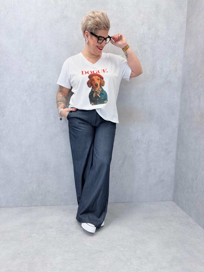 a6f22a7d-348f-4b06-b466-029c34aecb28 T-Shirt Imprimé "Dogue" Esprit Mode – Grande Taille – Image 1