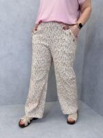 Pantalon Grande Taille Imprimé Fleuri – Coupe Fluide & Détails Boutonnés