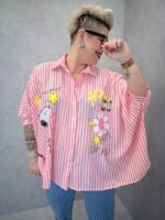 Chemise Oversize Rayée Imprimé Fun – Esprit Pop & Tendance – Image 7