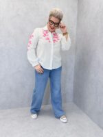 Jean Large Denim Stretch Coupe Fluide Élégante – Image 3