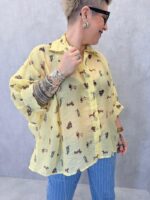 Tunique Oversize Imprimé Chiens – Esprit Casual & Tendance