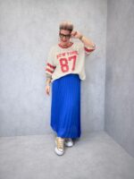 Top Oversize Strass « New York 87 » – Esprit Sport Chic Brillant