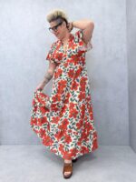 Robe Longue Fleurie en Viscose