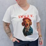 T-Shirt Imprimé "Dogue" Esprit Mode – Grande Taille