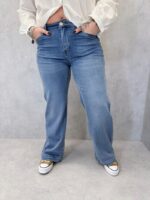 Jean Large Denim Stretch Coupe Fluide Élégante