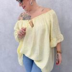 Tunique Fluide À Col Froncé Grande Taille