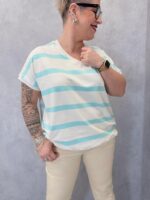 T-shirt Oversize Rayé Multicolore – Esprit Estival & Décontracté – Image 2