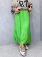 Jupe Longue Plissée Fluide – Taille Élastique Dorée – Image 6