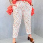 Pantalon à Fleurs en Coton