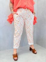 Pantalon à Fleurs en Coton