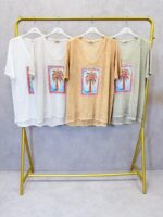T-shirt Palmiers Col V – Image 3