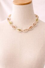 Collier perles doré