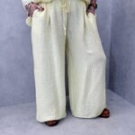 Pantalon Large à Taille Élastique