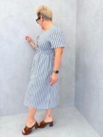 Robe Midi Rayée en Coton – Image 5