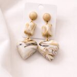 Boucles d'oreilles marbrées