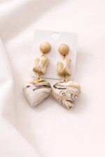 Boucles d'oreilles marbrées
