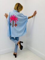 Chemise Rayée Brodée Motifs Soleil Et Palmier – Image 4