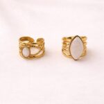 Lot de 2 Bagues Dorée Élégante