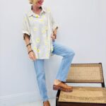 Chemise Fleurs en Relief