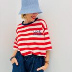 T-shirt Rayé À Message