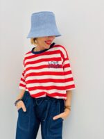 T-shirt Rayé À Message