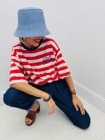 T-shirt Rayé À Message – Image 4