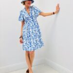 Robe floral fil lurex