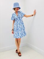 Robe floral fil lurex