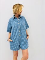 Combishort en jean à pois – Image 4