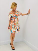 Robe fleurie fil lurex – Image 2