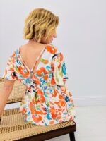 Robe fleurie fil lurex – Image 4