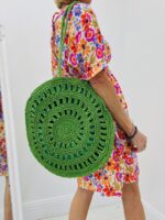 Sac Rond en Paille Fil Lurex – Image 9