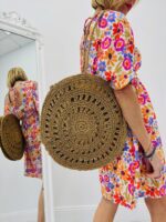 Sac Rond en Paille Fil Lurex – Image 6