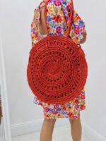 Sac Rond en Paille Fil Lurex – Image 5